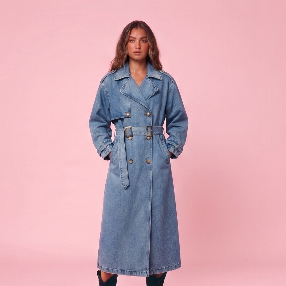 Denim Long Coat
