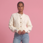 Knitted Cardigan - White