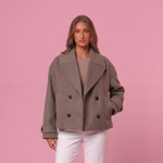 Double Breasted Thick Coat - 2 Farben