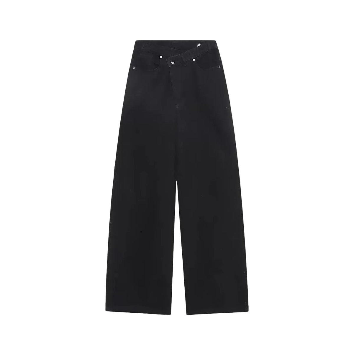 High Waist wide leg 2 Button Jeans - Black