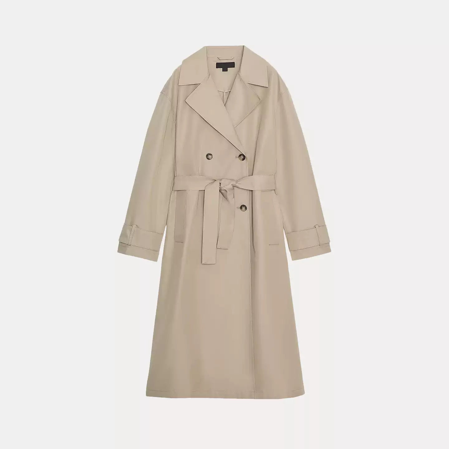 Beige Long Trench Coat
