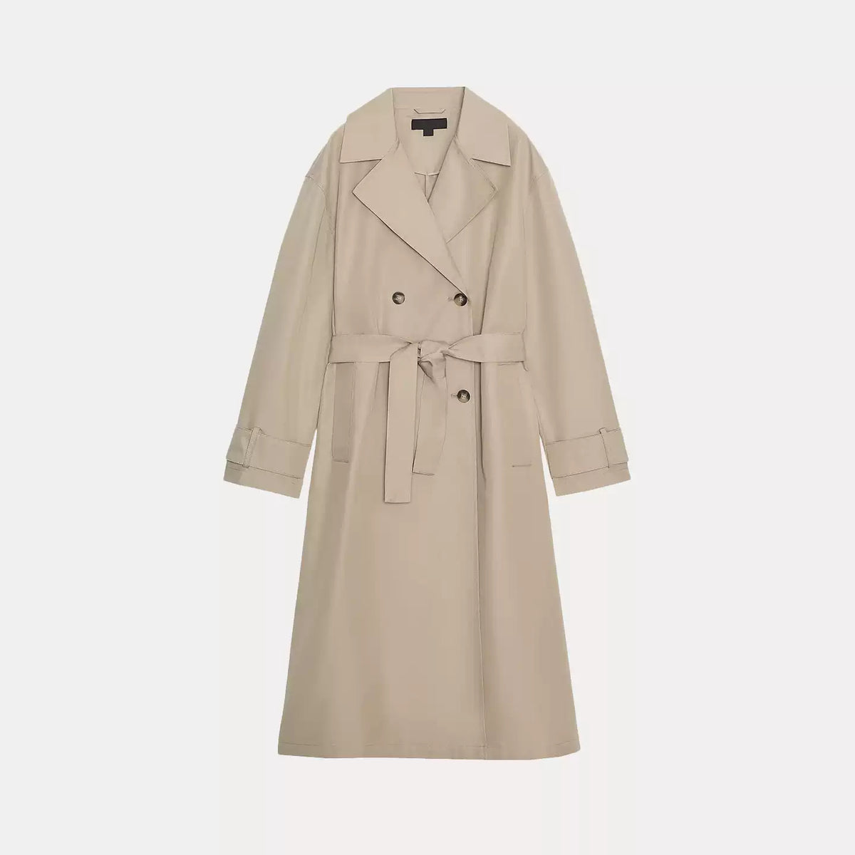 Beige Long Trench Coat