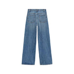 High Waist wide leg 2 Button Jeans - Blau