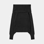 Long Sleeve Knitted Pullover - Schwarz