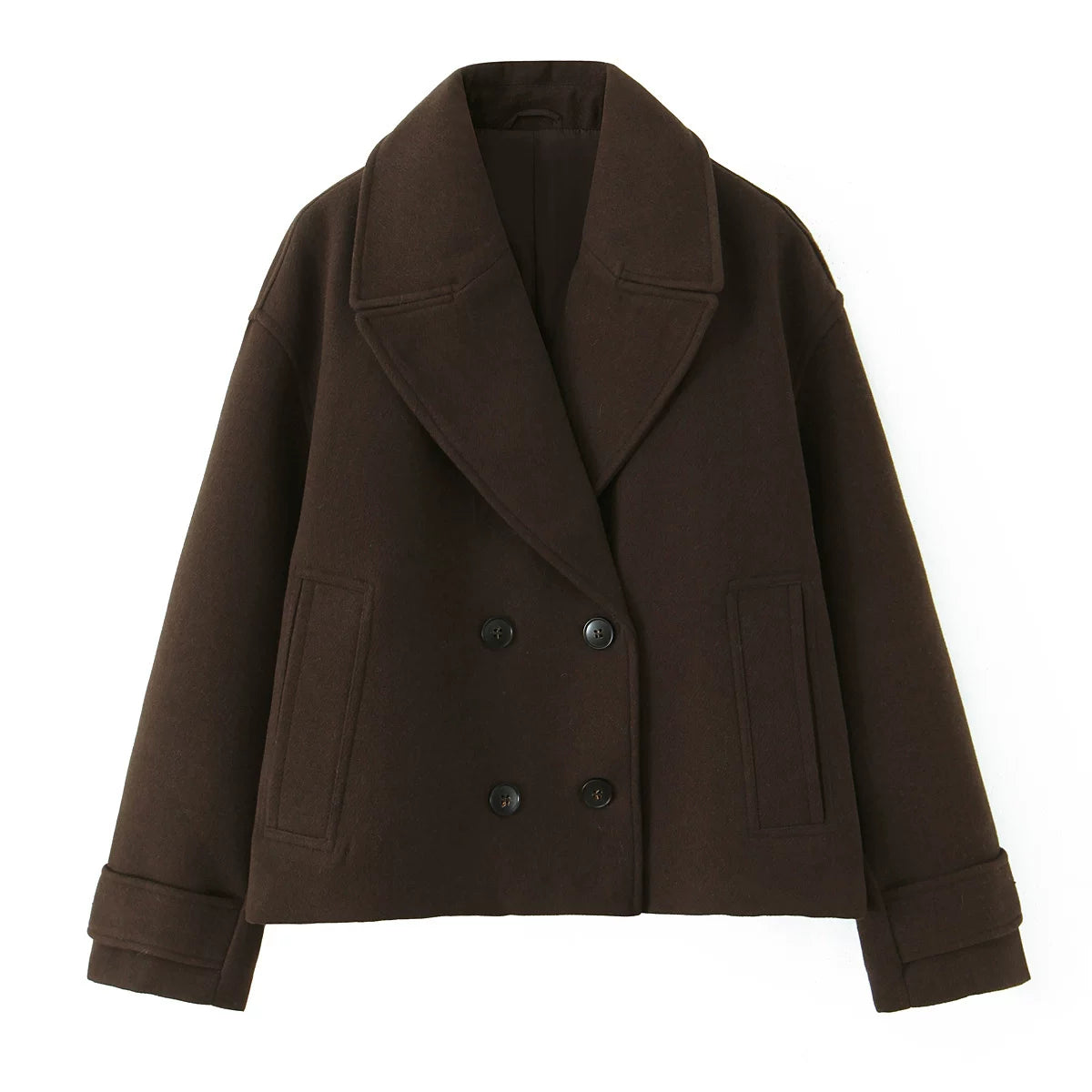 Double Breasted Thick Coat - 2 Farben