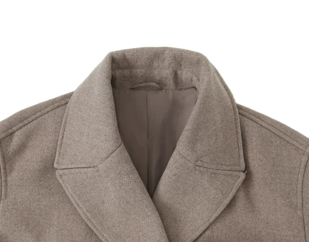 Double Breasted Thick Coat - 2 Farben