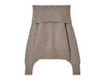 Long Sleeve Knitted Pullover - Dunkel Beige