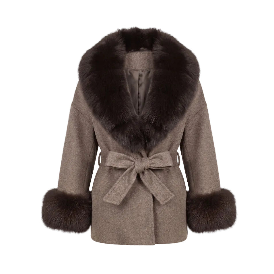 Mocha Grey Furr Jacket
