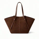 Ellunora Suede Tote Bag - Dark Coffee