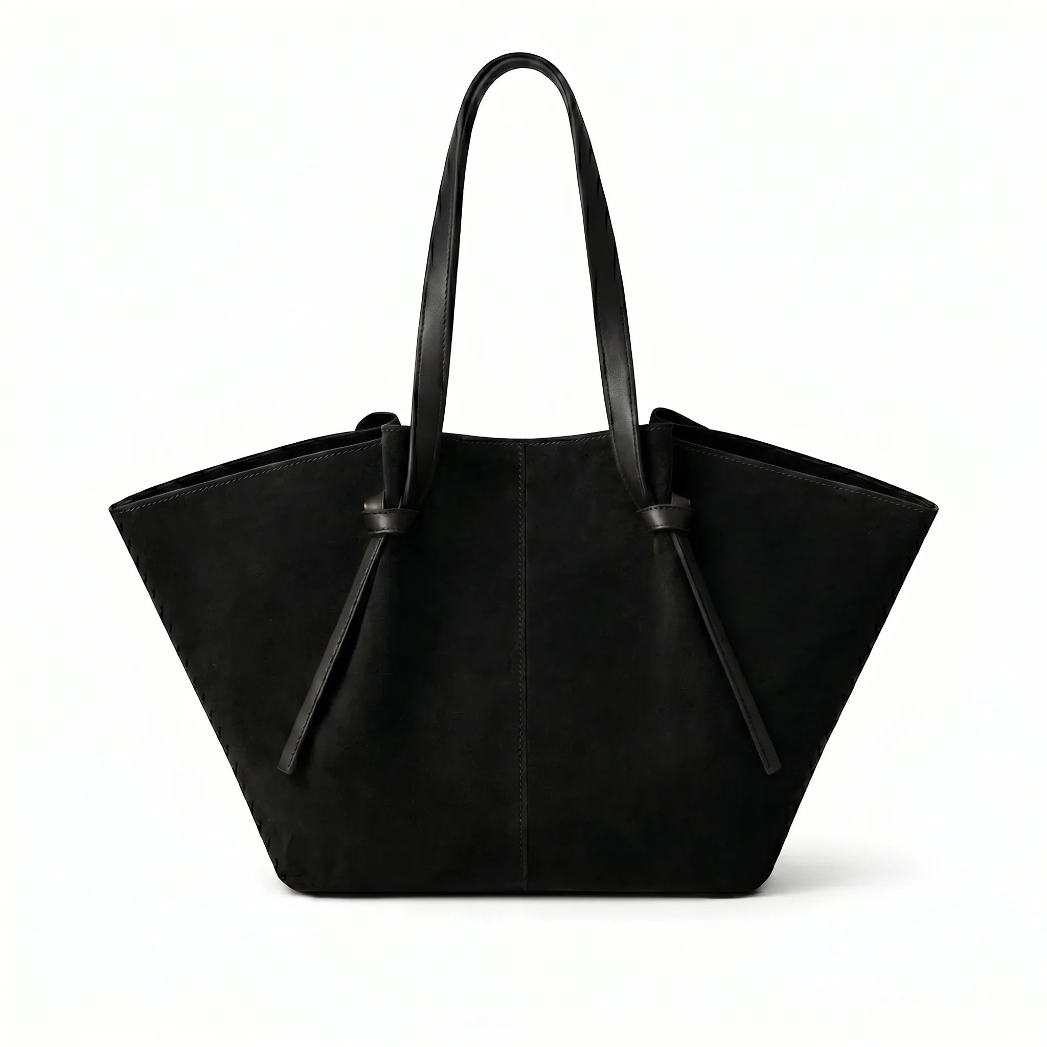 Ellunora Suede Tote Bag- Black