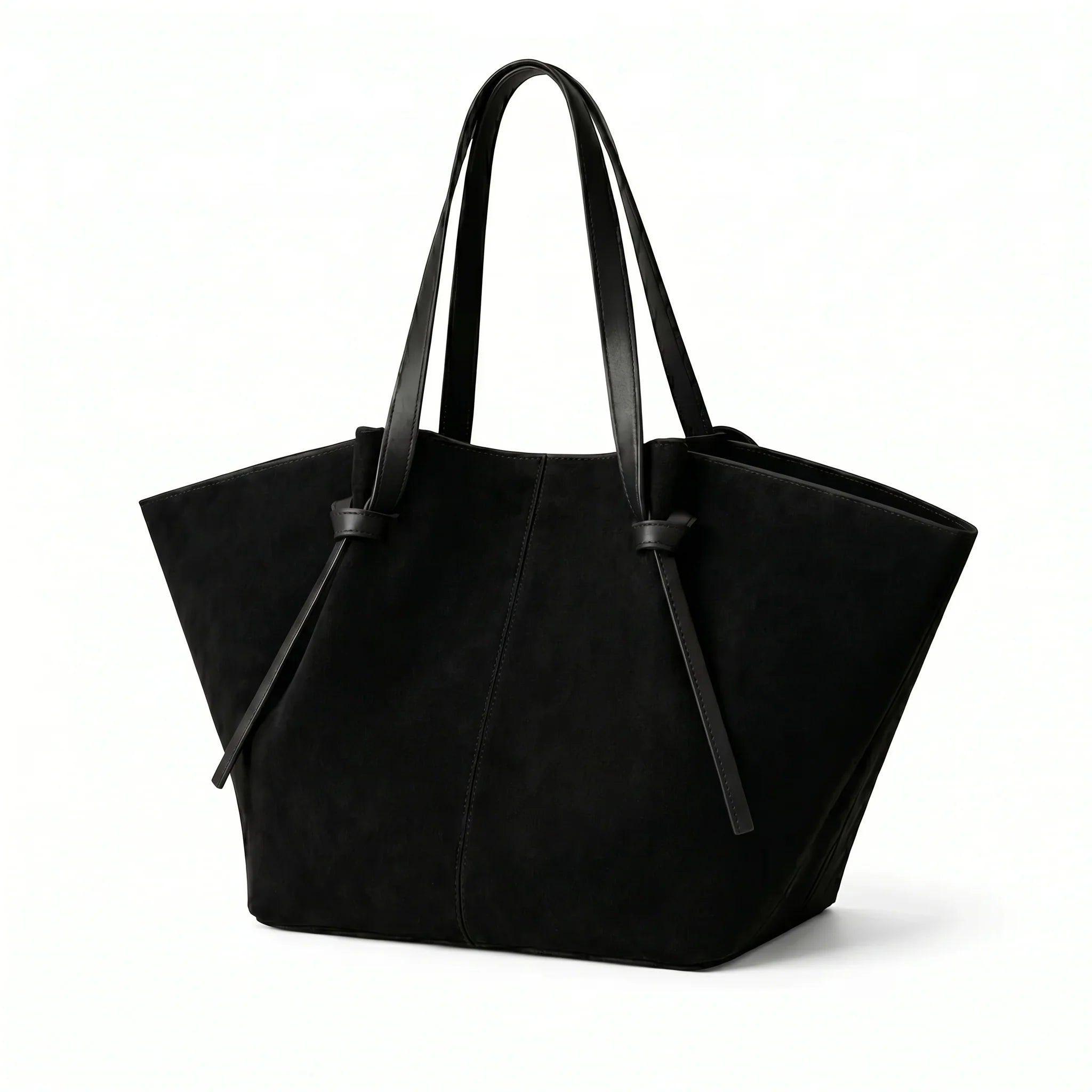 Ellunora Suede Tote Bag- Black