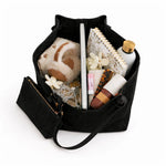 Ellunora Suede Tote Bag- Black
