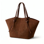 Ellunora Suede Tote Bag - Dark Coffee