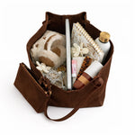 Ellunora Suede Tote Bag - Dark Coffee