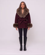 Autumn Burgundy Furr Jacket
