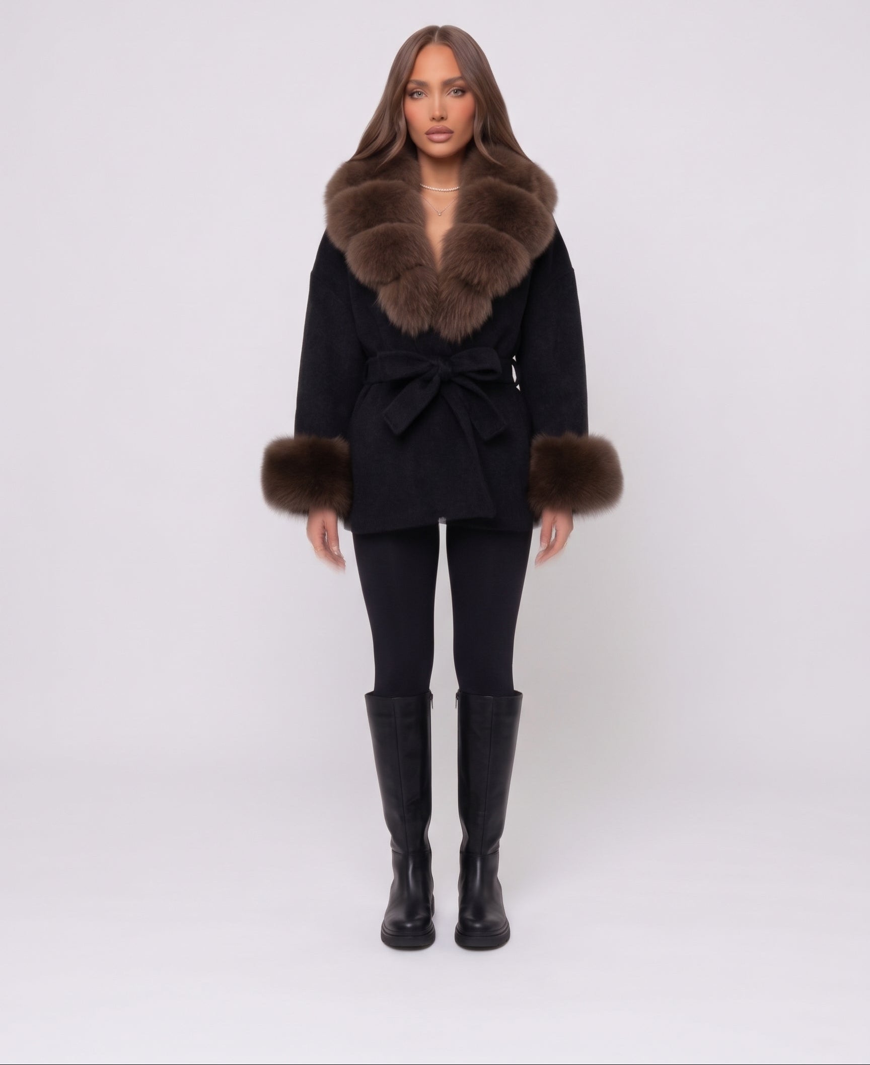 Autumn Black Furr Jacket