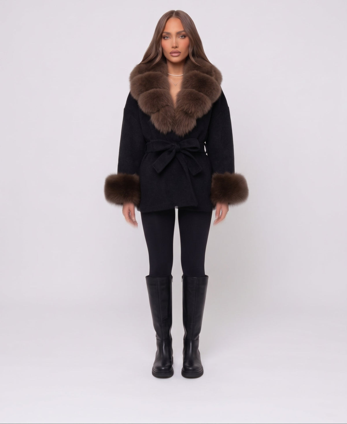 Autumn Black Furr Jacket
