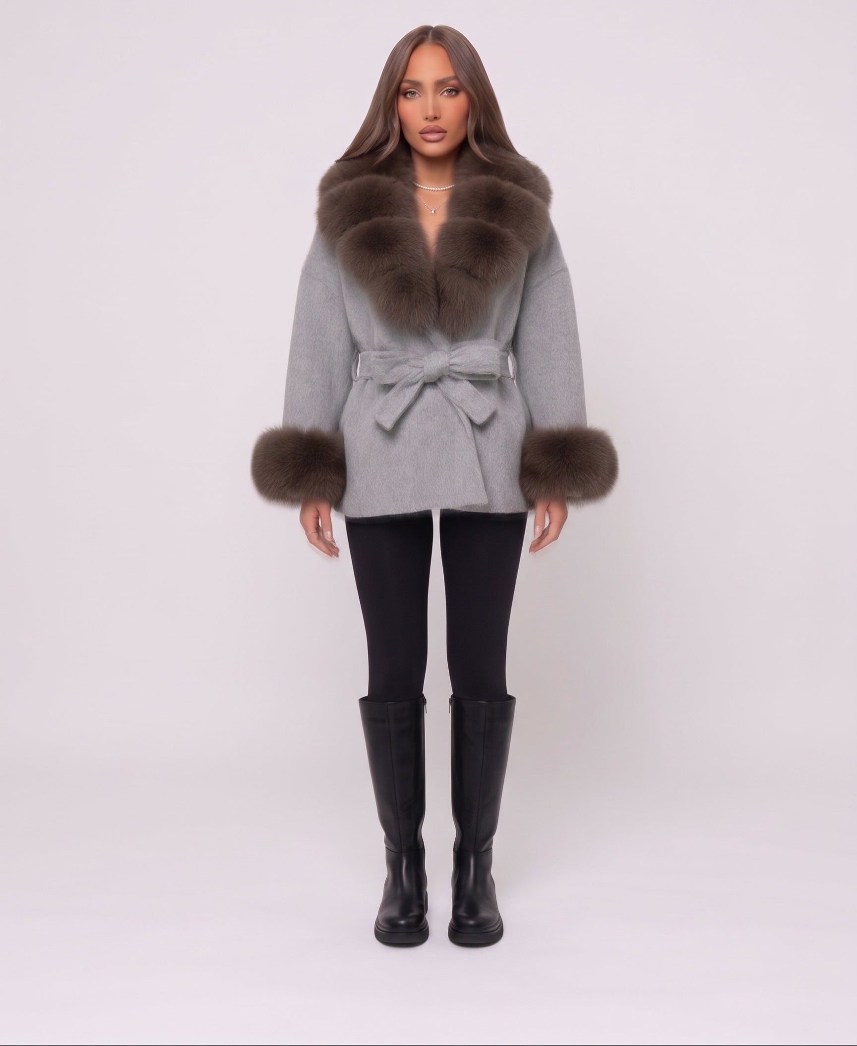 Autumn Grey furr Jacket