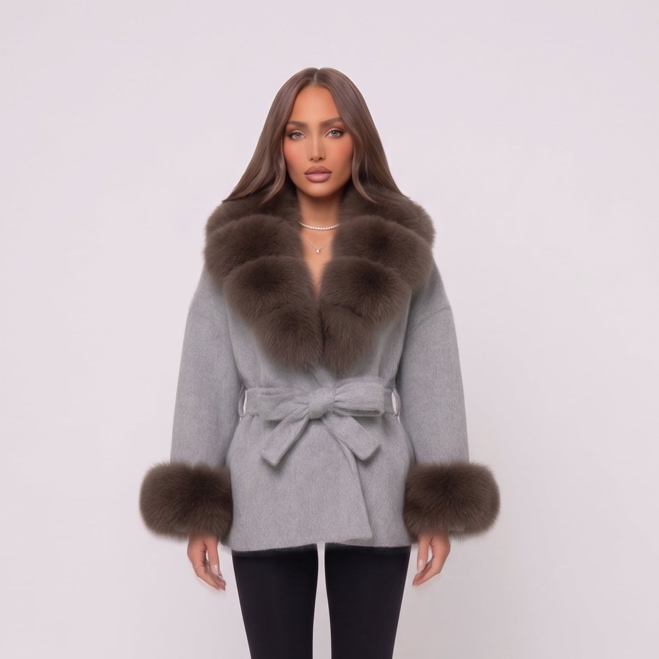 Autumn Grey furr Jacket