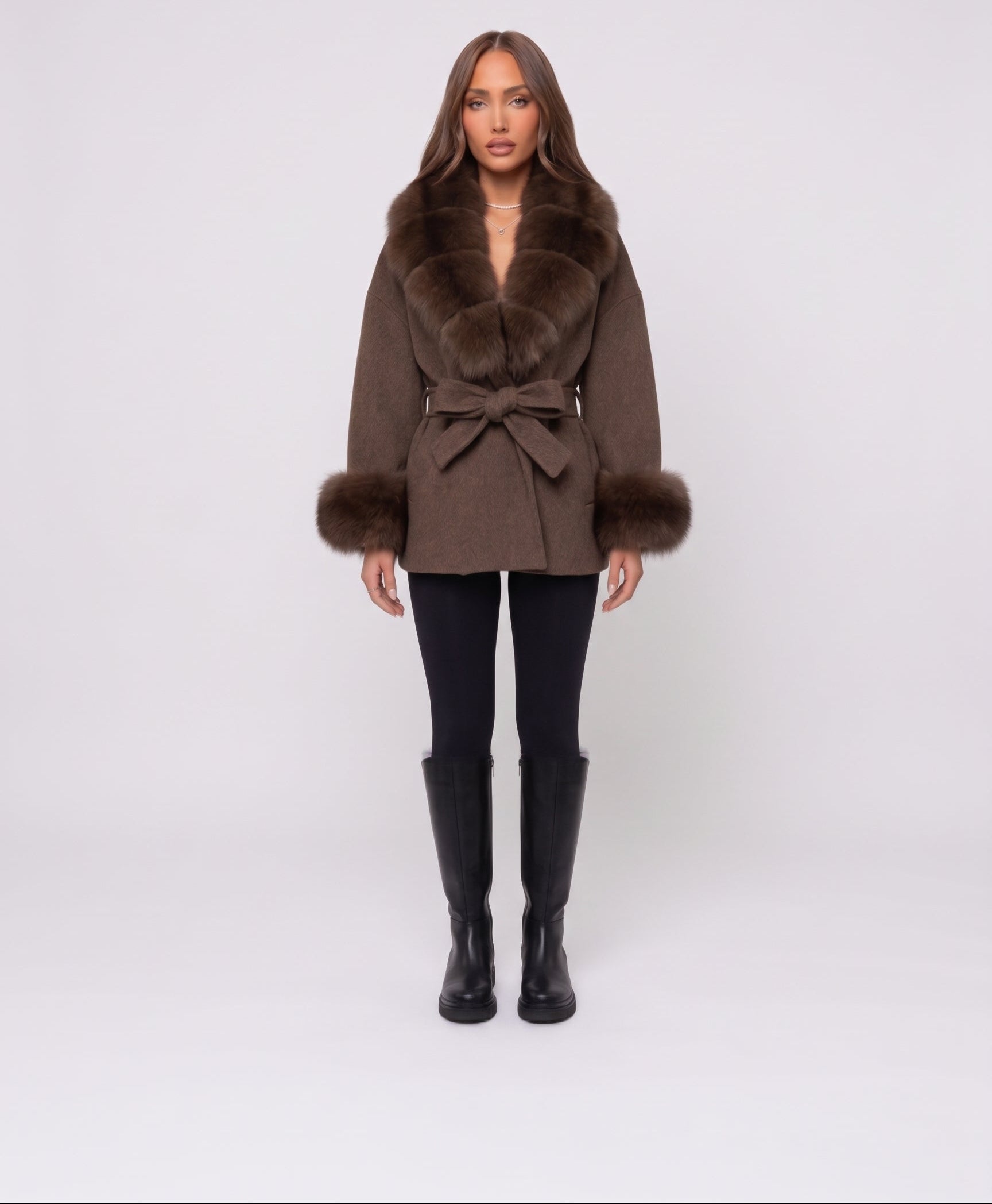 Autumn Braun Furr Jacke