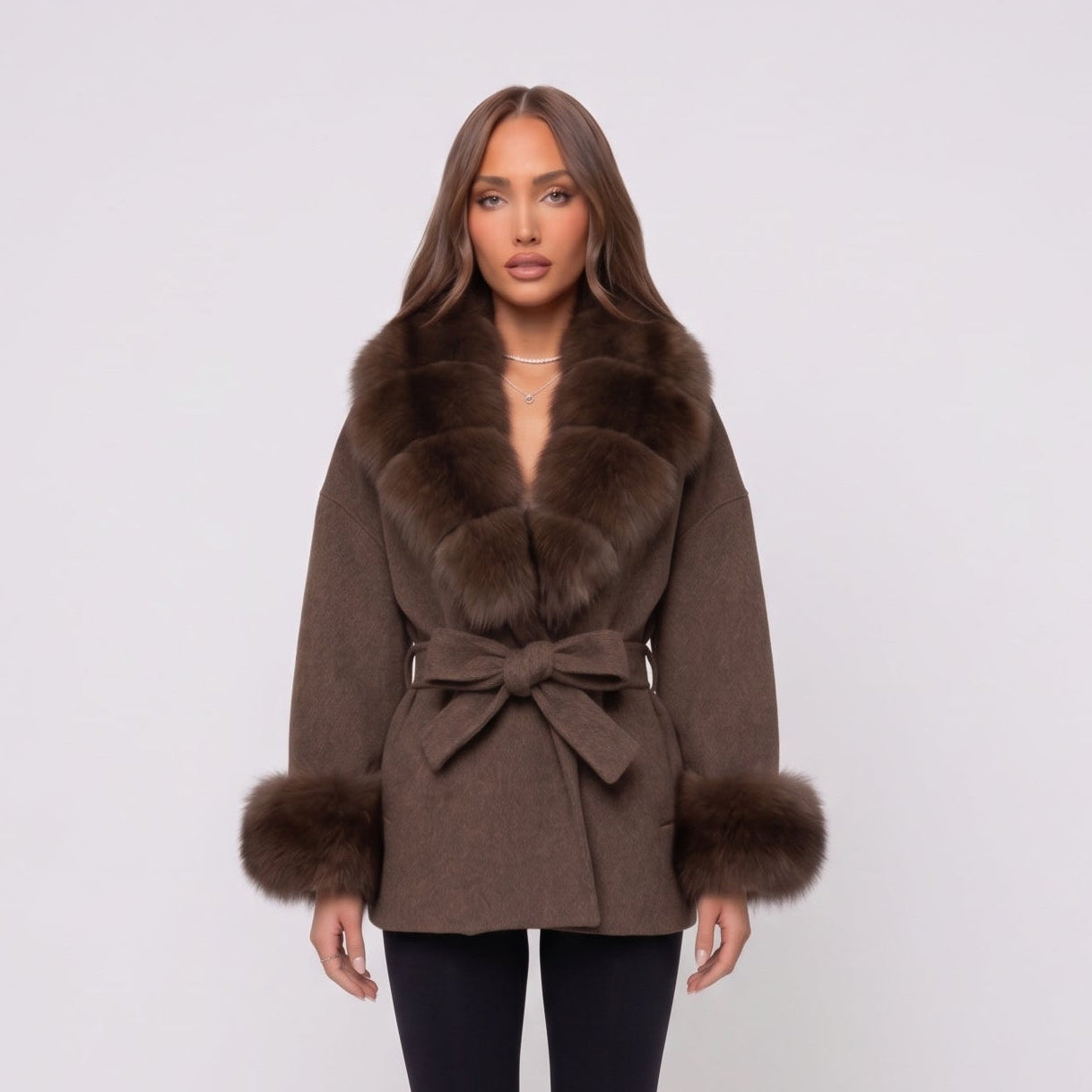 Autumn Braun Furr Jacke