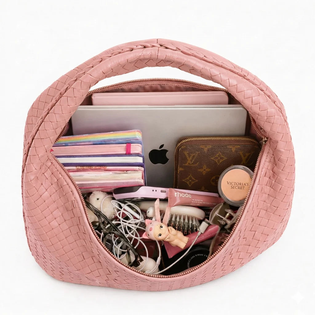 Snail Wave Large Tote Bag - Blush