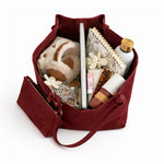 Ellunora Suede Tote Bag- Velvet Red