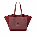 Ellunora Suede Tote Bag- Velvet Red