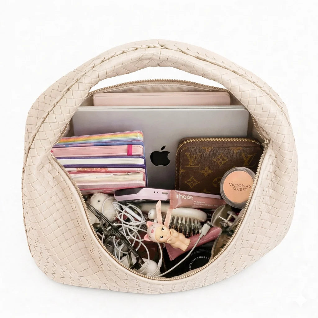 Snail Wave Large Tote Bag - Cream