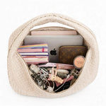 Snail Wave Large Tote Bag - Cream